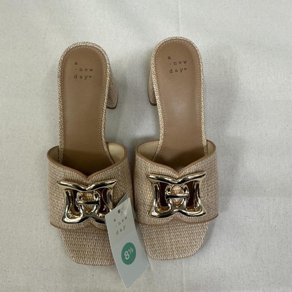 A New Day woven mule heels